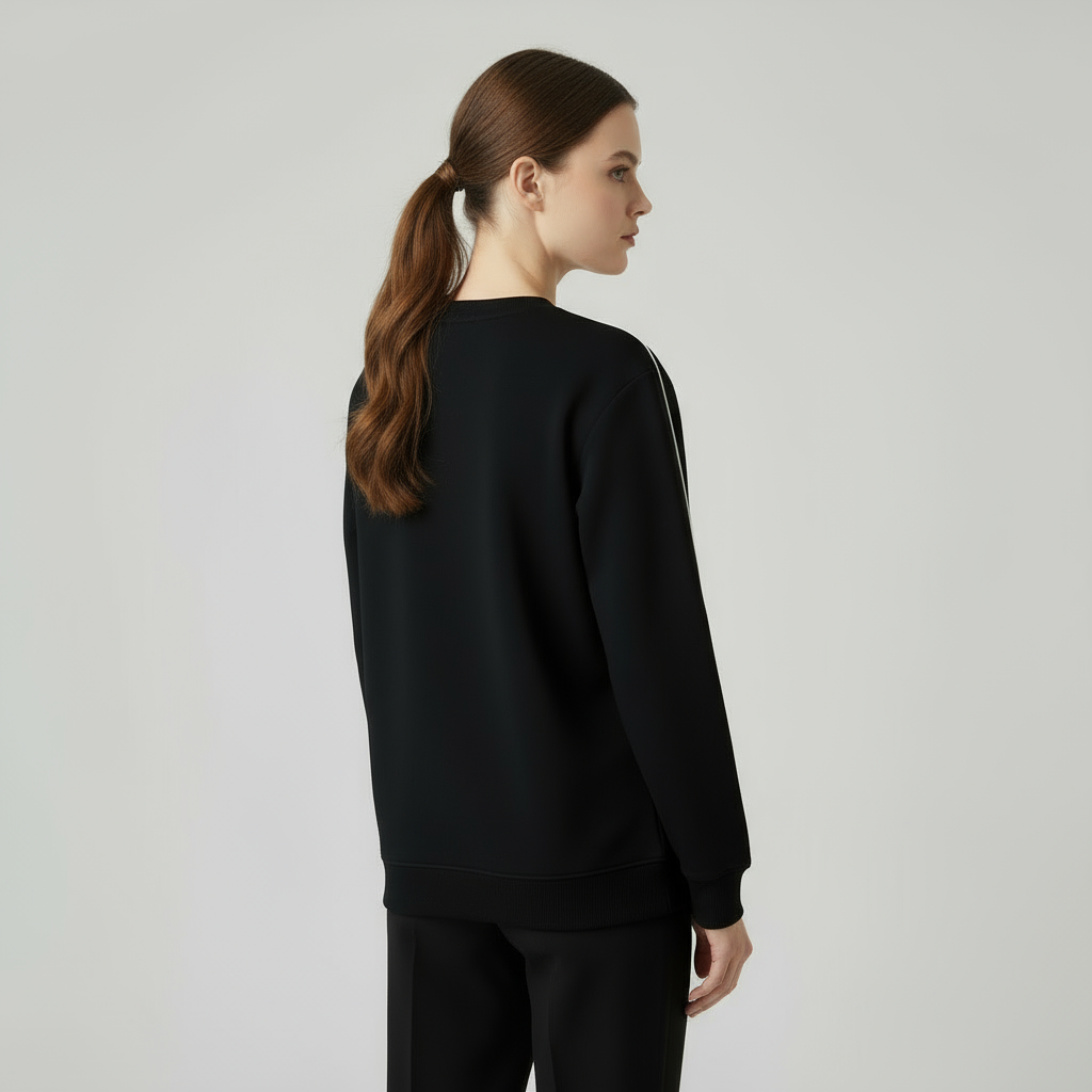 Oversized Crewneck Taped Sweatshirt