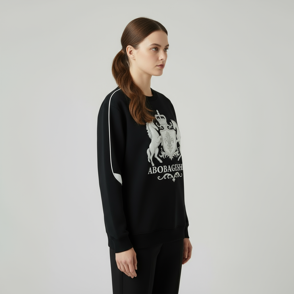 Oversized Crewneck Taped Sweatshirt
