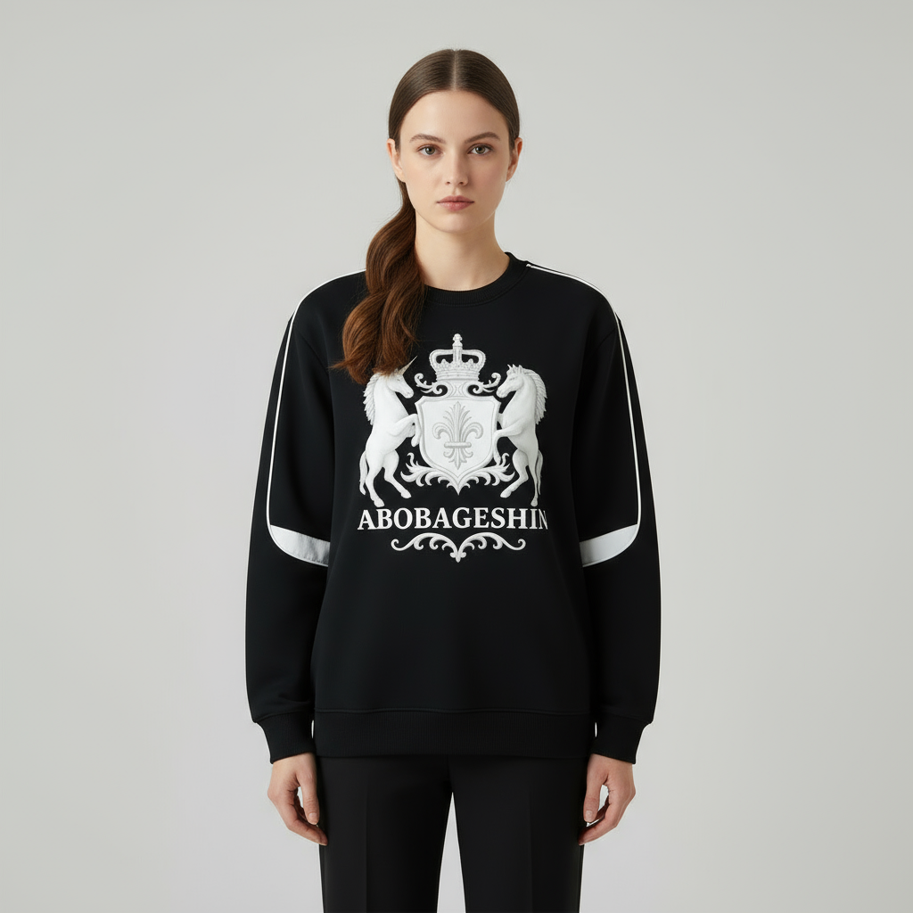 Oversized Crewneck Taped Sweatshirt